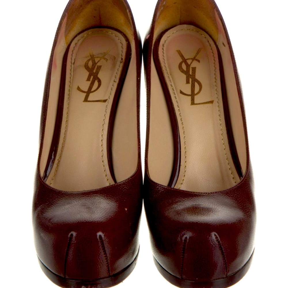 Leather platforms pumps